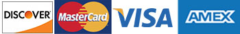 Discover, Mastercard, Visa, American Express Cards Logo